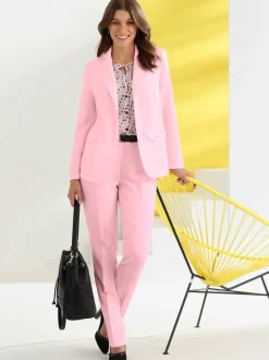 Blazer de costume femme col à revers coupe classique