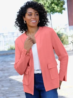 Blazer en jersey fente aux manches