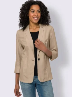 Blazer imitation lin