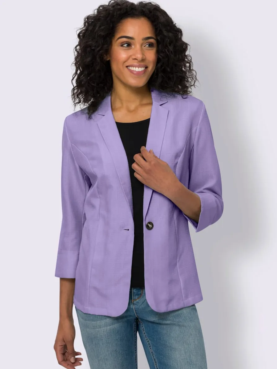 Blazer imitation lin