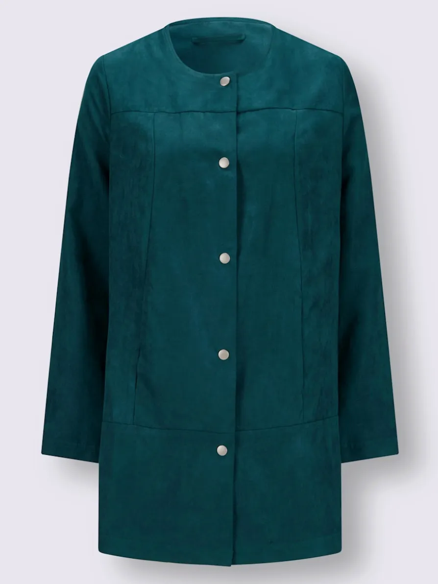 Blazer long toucher velouté