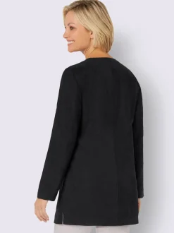 Blazer long toucher velouté