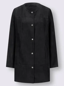 Blazer long toucher velouté