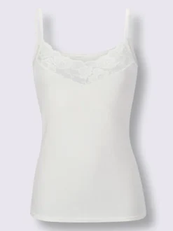 Chemise à bretelles côtes fines
