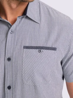 Chemise à manches courtes qualité seersucker