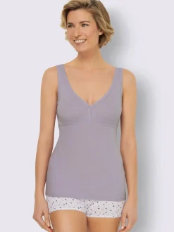 Chemise soutien-gorge côtes fines