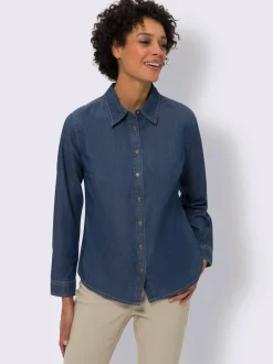 Chemisier en jean pur coton