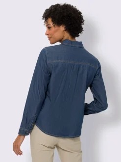 Chemisier en jean pur coton