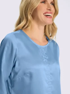 Chemisier en satin brillance satinée