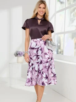 Chemisier en satin encolure raffinée