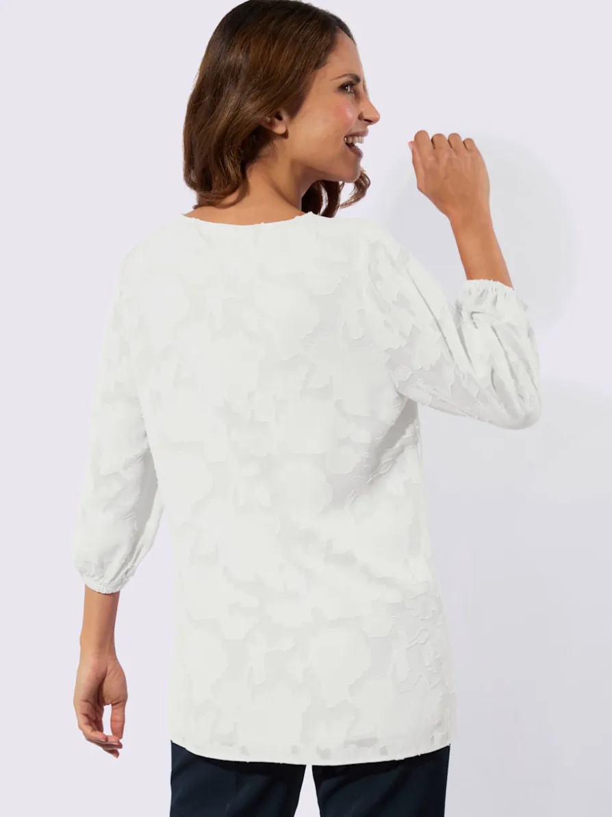 Chemisier long motif jacquard original