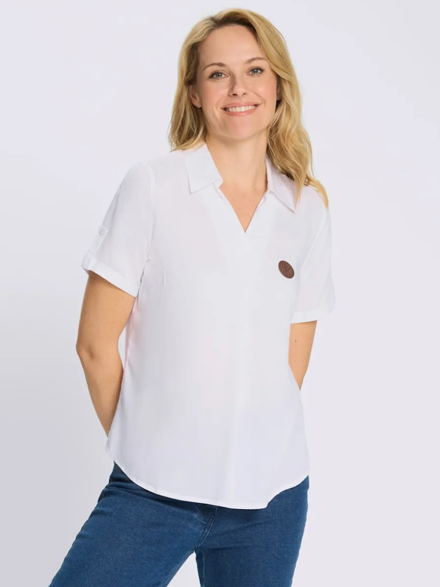 Chemisier à manches courtes pure viscose