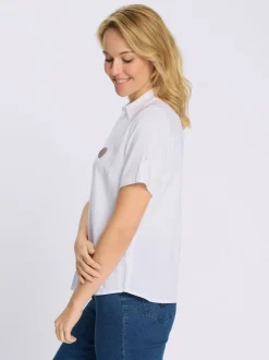 Chemisier à manches courtes pure viscose