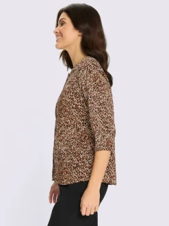 Chemisier patte de boutonnage sur toute la longueur