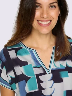 Chemisier ruban rayé sportif