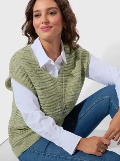 Débardeur en tricot ajouré