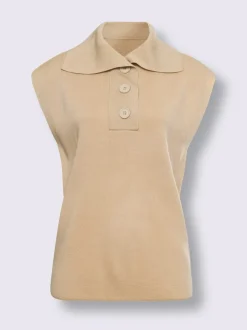 Débardeur en tricot coupe décontractée aux épaules