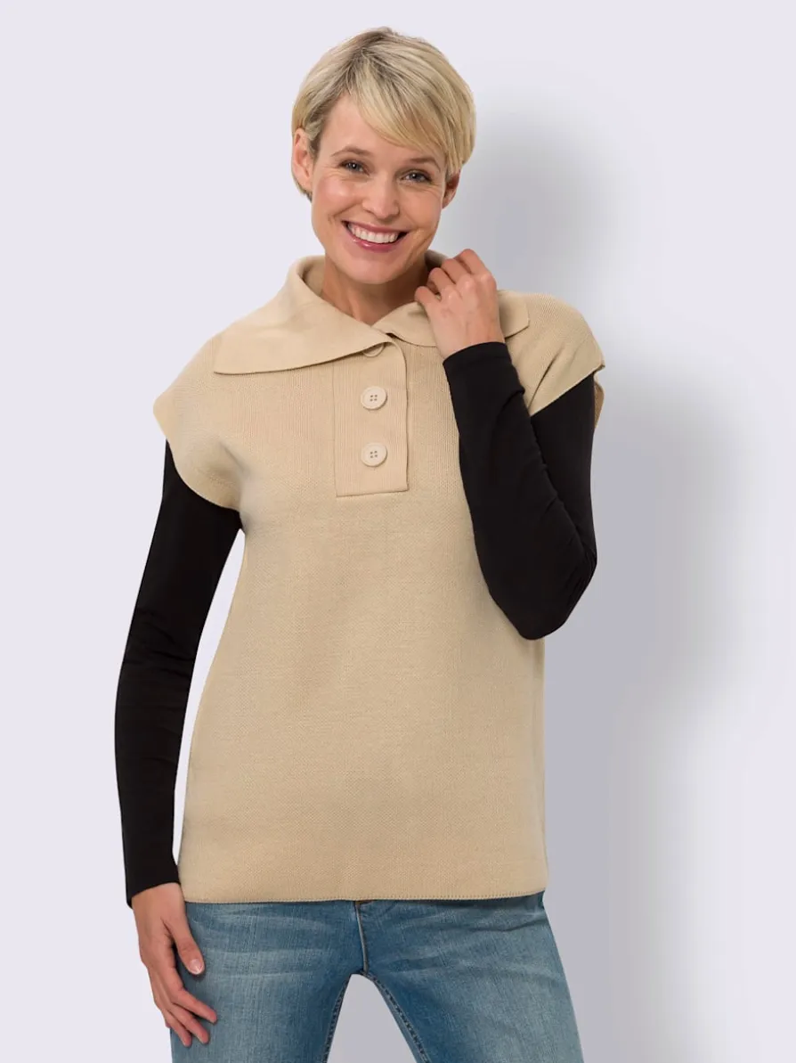 Débardeur en tricot coupe décontractée aux épaules