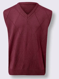 Débardeur en tricot joli motif losanges