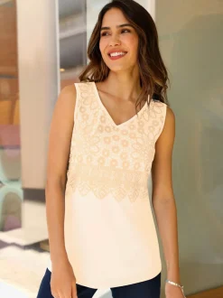 Débardeur imprimé dentelle tendance