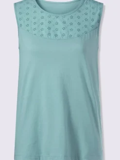 Débardeur superbe broderie ajourée