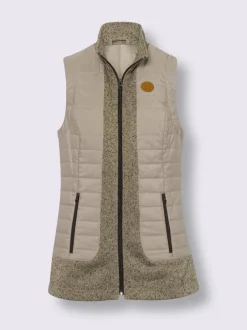 Gilet empiècements en tricot polaire doux