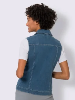 Gilet en jean denim doux