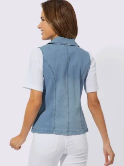 Gilet en jean denim doux