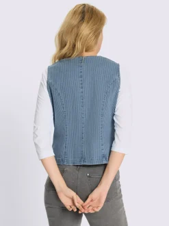 Gilet en jean denim doux