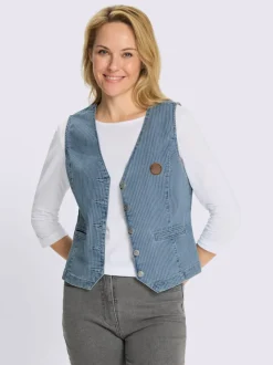 Gilet en jean denim doux