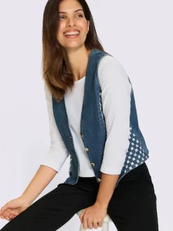 Gilet en jean denim doux