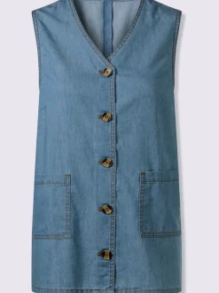 Gilet en jean qualité jean légère et estivale