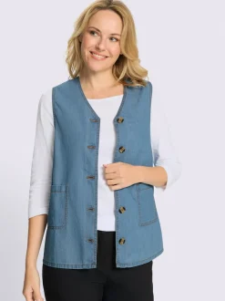 Gilet en jean qualité jean légère et estivale