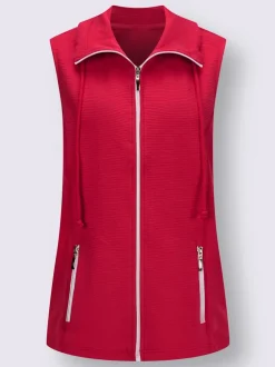 Gilet en jersey joli aspect côtelé