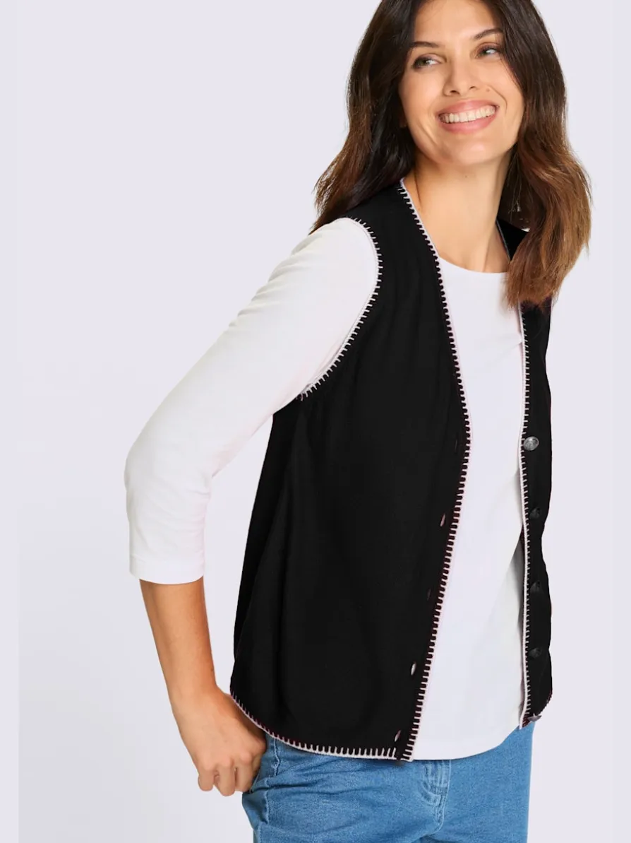 Gilet en tricot contrastes décoratifs