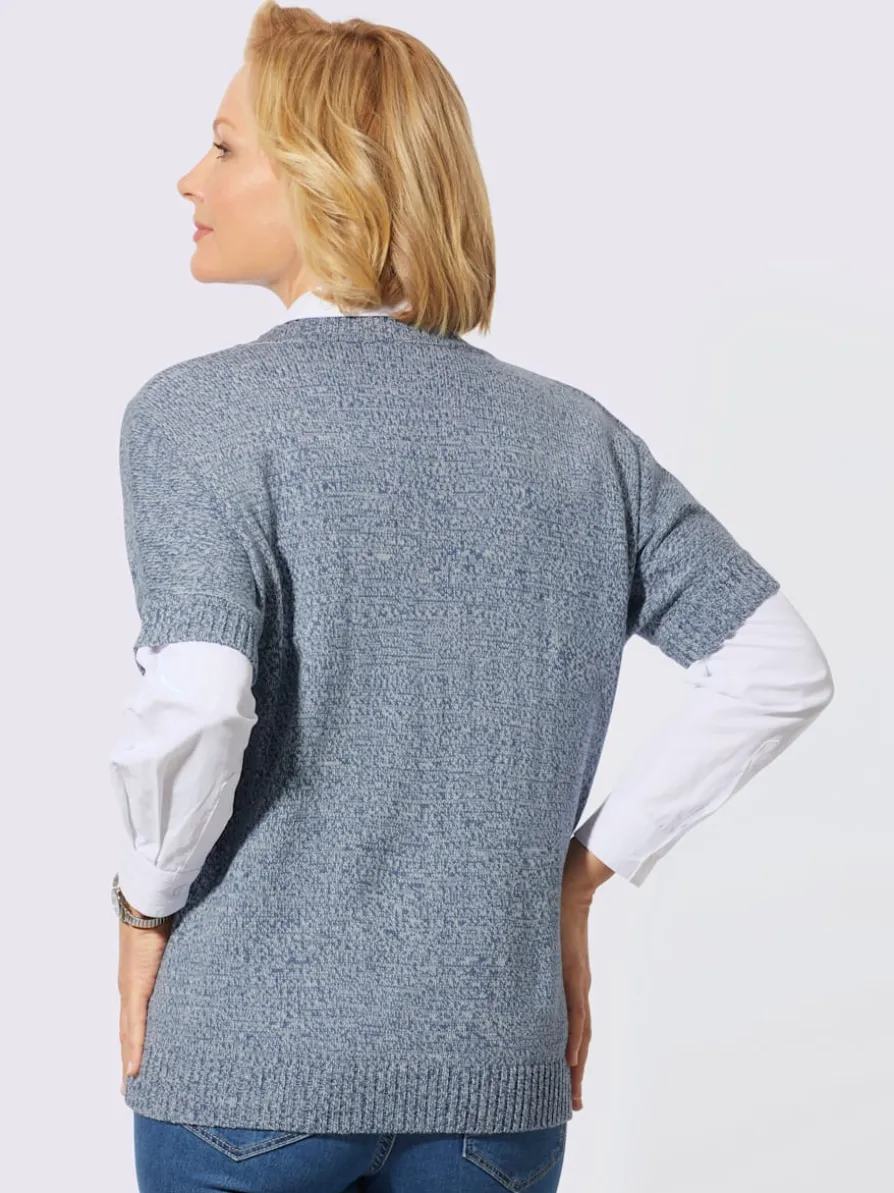 Gilet en tricot tricot chiné