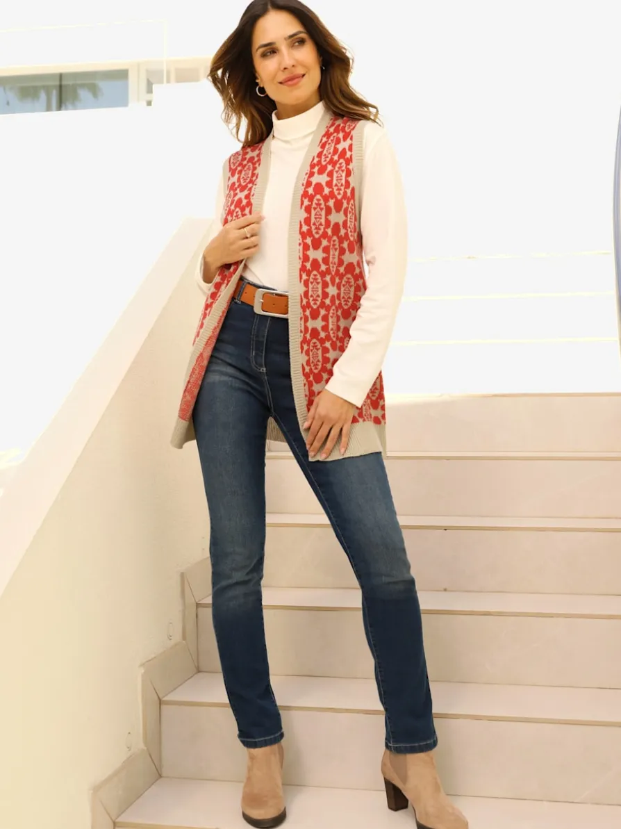 Gilet en tricot tricot jacquard de qualité