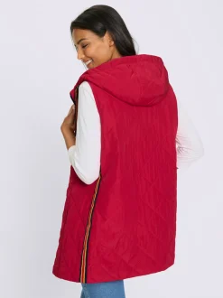 Gilet long avec rayures galon brillantes