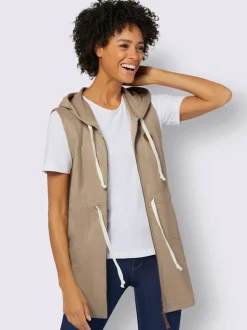 Gilet long pur coton