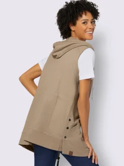 Gilet long pur coton