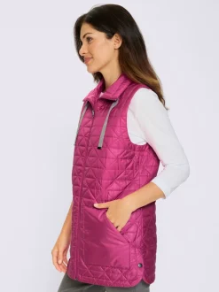 Gilet matelassé fentes latérales avec boutons-pression