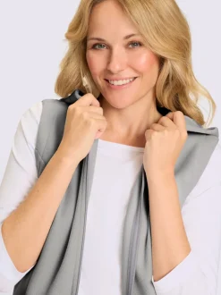 Gilet polaire coupe longue affinante