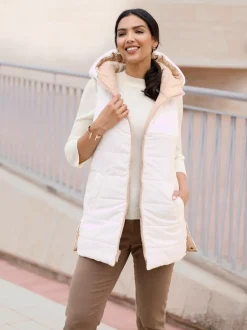 Gilet réversible à capuche