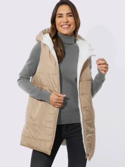 Gilet réversible à capuche