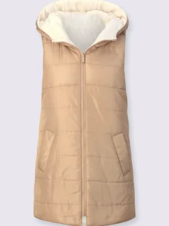 Gilet réversible à capuche