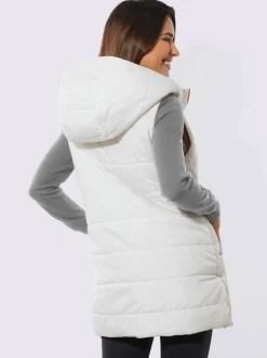 Gilet réversible à capuche