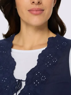 Gilet superbes finitions en dentelle
