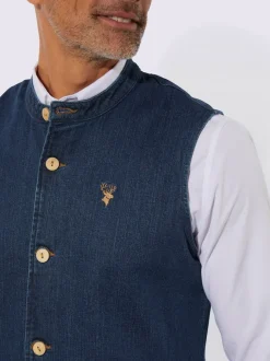 Gilet traditionnel broderie contrastée