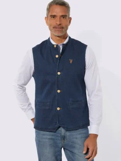 Gilet traditionnel broderie contrastée