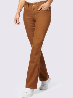 Jean bootcut empiècement confortable et élastique au dos